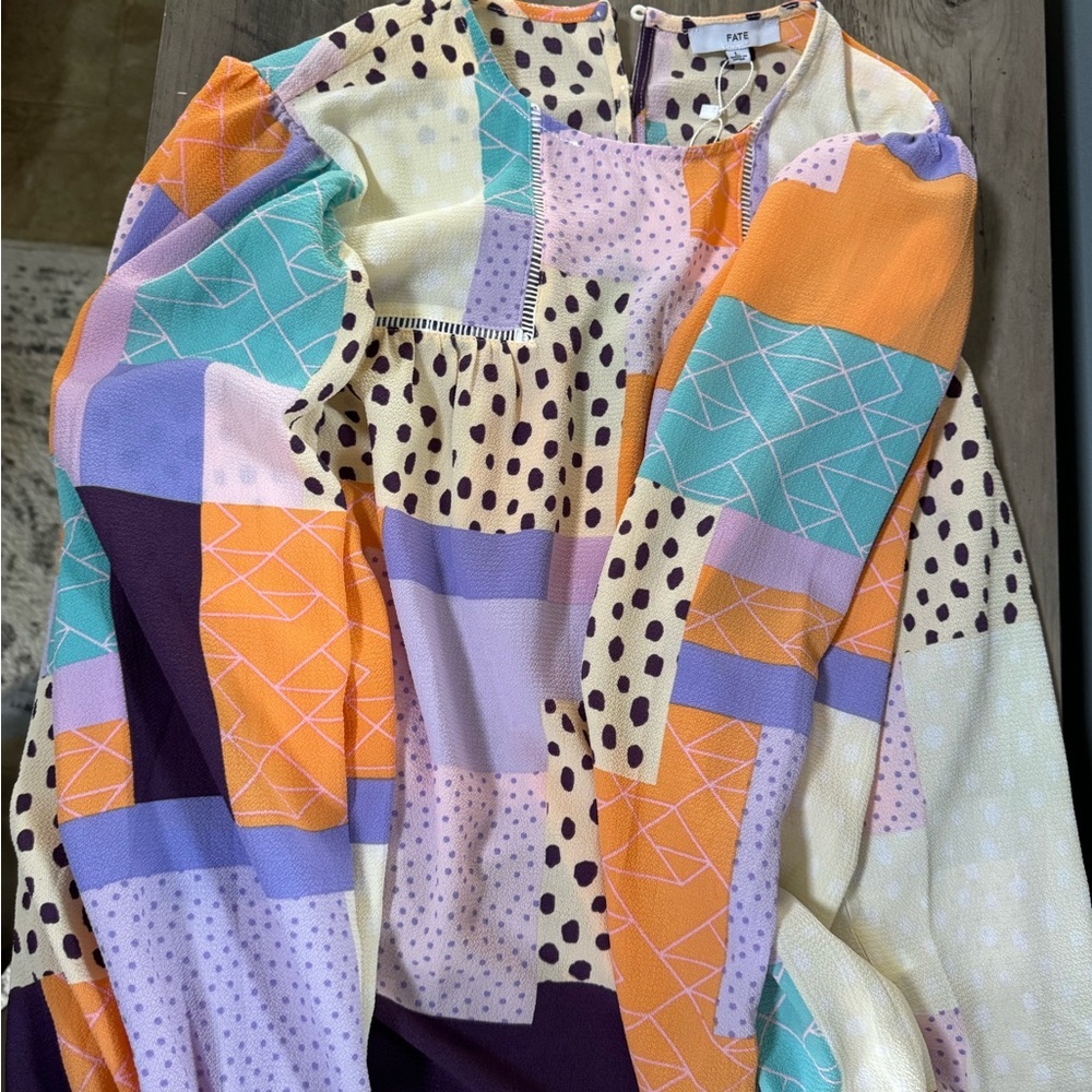 Fate Multicolor Patchwork Blouse - Picture 3 of 7